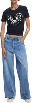 Desigual Dames T-Shirt - maat Zwart