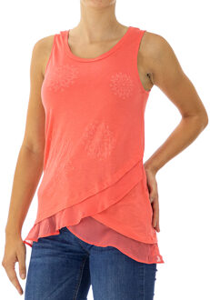 Desigual Damestanktop met wijde ronde hals 73T2EX1 Roze - L