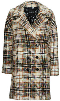 Desigual Double-Breasted Coats Desigual , Beige , Dames - M