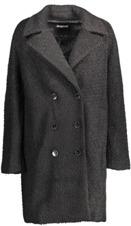 Desigual Double-Breasted Coats Desigual , Zwart , Dames - Xl,L,M