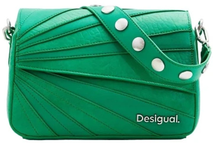 Desigual Groene Schoudertas Met Kliksluiting Desigual , Green , Dames - ONE Size
