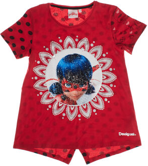 Desigual Lieveheersbeestje omkeerbaar pailletten t-shirt korte mouw 19SGTKXA meisje Rood