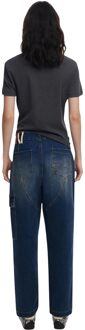 Desigual Losse Cargo Jeans Middelblauw - EU 40 / UK 12