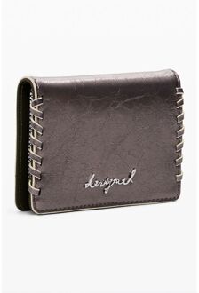 Desigual Metalen Stiksels Portemonnee Grijs - One Size