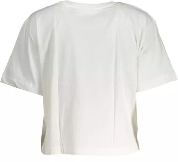 Desigual Strandprint T-shirt Korte Mouwen Ronde Hals Wit