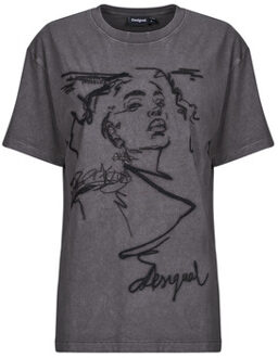 Desigual T-shirt Korte Mouw Desigual BUDAPEST" Grijs - S, M, L, XS