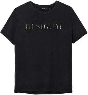 Desigual T-Shirts Desigual , Black , Dames - S,Xs