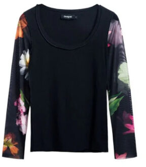 Desigual T-shirts women t-shirt - maat L Zwart