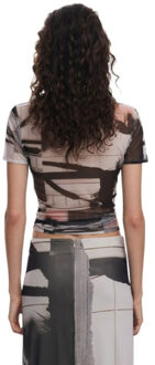 Desigual T-shirts women t-shirt - maat M Zwart