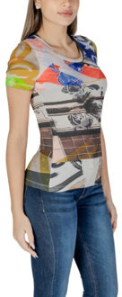 Desigual T-shirts women t-shirt - maat S Beige