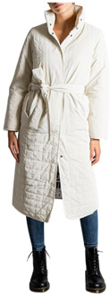 Desigual Witte lange mouwen jas met voorzakken Desigual , White , Dames