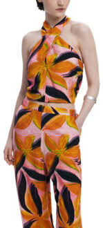 Desigual Women trousers - maat S Oranje