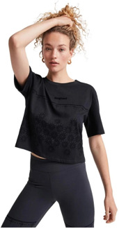 Desigual Zwarte effen katoenen T-shirt voor vrouwen Desigual , Black , Dames - XS