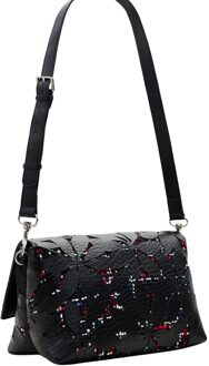 Desigual Zwarte schoudertas met afneembare band Desigual , Black , Dames - ONE Size