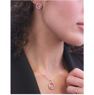 Desiree sets - Oostenrijks kristal Wit en roségoud - One Size