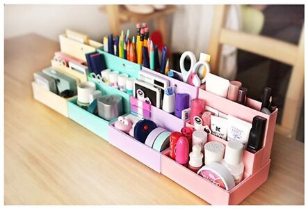 Desk Decor Briefpapier Houder Diy Papier Board Storage Box Make-Up Cosmetische Organizer Pen Houder