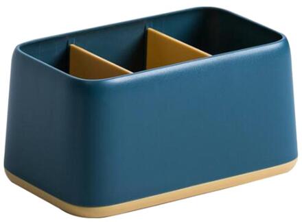 Desktop Afstandsbediening Opbergdoos Multi Grids Storage Container Diversen Organizer Voor Thuis blauw