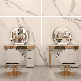 Desktop Beauty Led Light Illuminated Haircut Salon Mirror For Barber Shop without chair