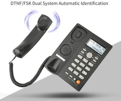 Desktop Draadgebonden Telefoon Met Caller Id Display, Bedrade Vaste Telefoon Voor Thuis/Hotel/Kantoor, verstelbare Volume, Real Time Datum W