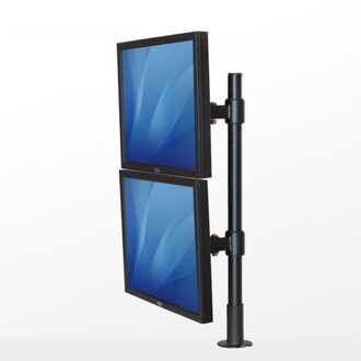 Desktop Grommet Mount 13-24 "Dual Screen Monitor Houder Gratis Lifting Volledige Rotatie 2 LCD LED TV Mount beugel