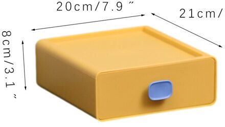 Desktop Lade Organizer Cosmetische Lippenstift Briefpapier Opbergdoos Container Plastic Opbergdoos Lade Box Case Organisator geel