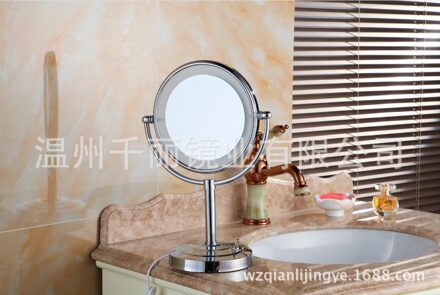 Desktop LED schoonheid spiegel Desktop LED make-up spiegel Badkamer spiegel vergrootglas Schoonheid spiegel