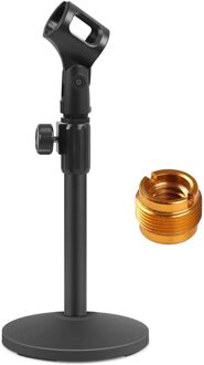 Desktop Microfoon Stand, verbeterde Verstelbare Tafel Mic Stand Met Mic Clip En 5/8 "Male Naar 3/8" Female Schroef Voor Blauw Yeti sno