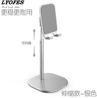 Desktop Mobiele Telefoon Beugel Ipad Platte Ondersteuning Metalen Intrekbare Universele Boekenplank Online Klasse Reading Frame grijs