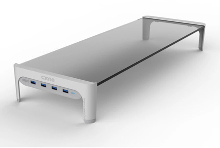 Desktop Monitor Notebook Laptop Stand Space Bar Non-slip Desk Riser with 4ports USB Hub Data Transmission and Fast Charger 501L