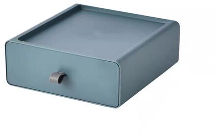 Desktop Multi-layer Opbergdoos Kantoor Lade Opbergdoos Rack Diversen Organizer Dozen Sieraden Cosmetische Case Thuis Organisator blauw