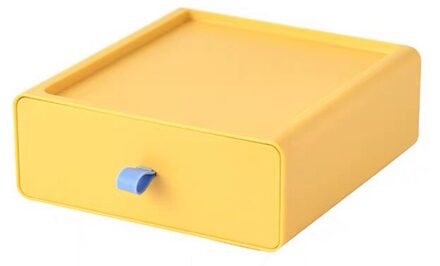 Desktop Multi-layer Opbergdoos Kantoor Lade Opbergdoos Rack Diversen Organizer Dozen Sieraden Cosmetische Case Thuis Organisator geel