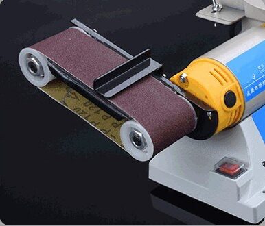 Desktop multifunctionele riem machine polijstmachine jade dichte wax amber hout slijpmachine tafel molen Sand belt reeks