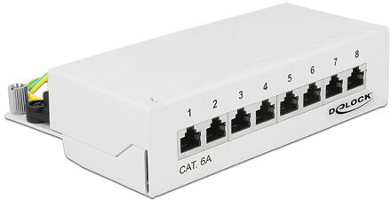 Desktop Patchpanel 8 Port Cat.6A weiÃ - Delock