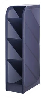 Desktop Puin Opslag Organizer Box Voor Pen Borstel Bureau Opbergdoos Clear Cosmetische Borstel Opslag Buis Home Office Opslag zwart