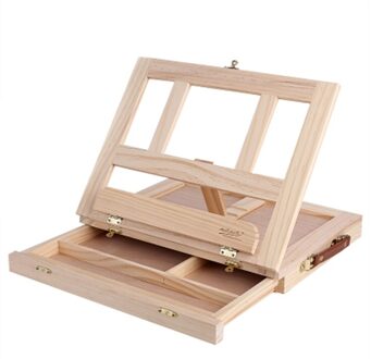 Desktop Schildersezel Lade Soort Grenen Ezel Kan Winkel Schilderen Leveringen Opvouwbare Olieverf Rack Draagbare Schetsen Art Supplies