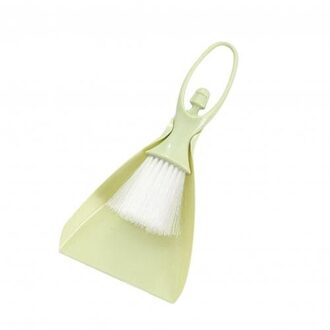 Desktop Schoonmaken Bezem Stoffer Combo Mini Handy Dust Cleaning Vegen Borstel Stoffer Voor Tafel Bureau Toetsenbord groen