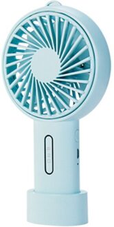 Desktop Schudden Hoofd Fan Usb Opladen Mini Grote Wind Student Slaapzaal Draagbare Handheld Kleine Ventilator blauw