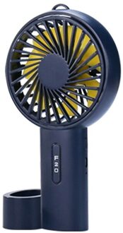 Desktop Schudden Hoofd Fan Usb Opladen Mini Grote Wind Student Slaapzaal Draagbare Handheld Kleine Ventilator marine blauw