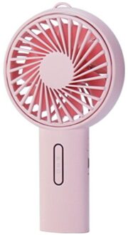 Desktop Schudden Hoofd Fan Usb Opladen Mini Grote Wind Student Slaapzaal Draagbare Handheld Kleine Ventilator roze