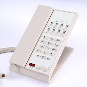 Desktop Snoer Vaste Telefoon Vaste Telefoon Met Rechte Headset, Bericht Opslag, Handsfree Volume Aanpassing Voor Hotels wit