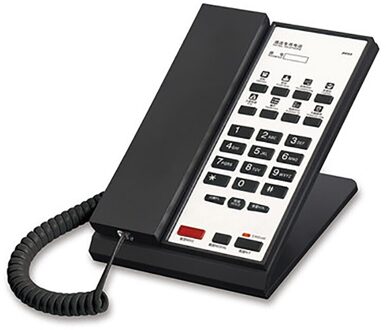 Desktop Snoer Vaste Telefoon Vaste Telefoon Met Rechte Headset, Bericht Opslag, Handsfree Volume Aanpassing Voor Hotels zwart