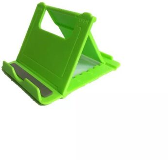 Desktop Stand Voor Uw Telefoon Smartphone Tablet Ondersteuning Telefoon Houder Tafel Mobiele Telefoon Ondersteuning Plastic Universele Vouwen MD-651 groen