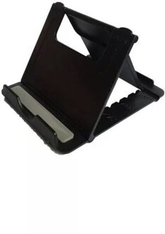 Desktop Stand Voor Uw Telefoon Smartphone Tablet Ondersteuning Telefoon Houder Tafel Mobiele Telefoon Ondersteuning Plastic Universele Vouwen MD-651 zwart