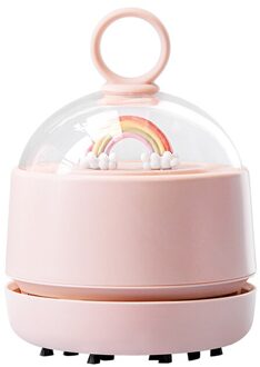 Desktop Stofzuiger Handheld Oplaadbare Kleine Dust Crumbs Zuig Cleaningvacuum Household Cleaning Tools roze