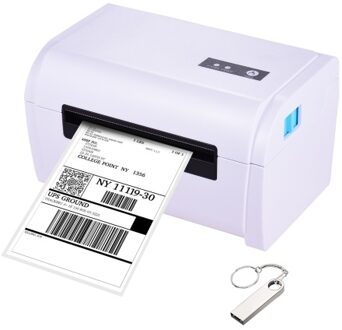 Desktop Thermal Label Printer for 4x6 Shipping Package Label Maker 160mm/s High Speed USB Connection Thermal Sticker Printer Max.110mm Paper Width Compatible with Amazon UPS Ebay Shopify FedEx Labeling Barcode Express Label Printing Postage Mailing Labeli