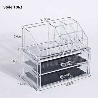 Desktop Up Organizer Sieraden Cosmetische Lade Opbergdoos Home Office Organizer Transparante Houder Organizador Maquillaje stijl 1063