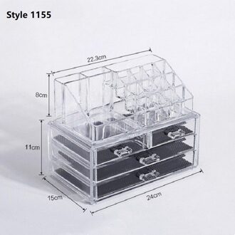 Desktop Up Organizer Sieraden Cosmetische Lade Opbergdoos Home Office Organizer Transparante Houder Organizador Maquillaje stijl 1155