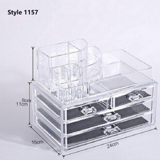 Desktop Up Organizer Sieraden Cosmetische Lade Opbergdoos Home Office Organizer Transparante Houder Organizador Maquillaje stijl 1157
