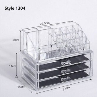 Desktop Up Organizer Sieraden Cosmetische Lade Opbergdoos Home Office Organizer Transparante Houder Organizador Maquillaje stijl 1304