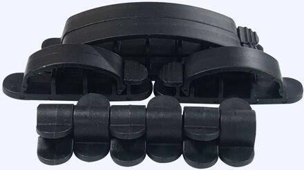 Desktop Winder Plastic Management Clip 10 Cable Organizer Cable Houder Kabelhaspel Usb Kabel Kabel Cover zwart